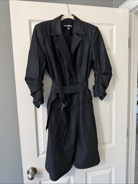 Karl Lagerfeld Black Belted Trench Dress - Size 6